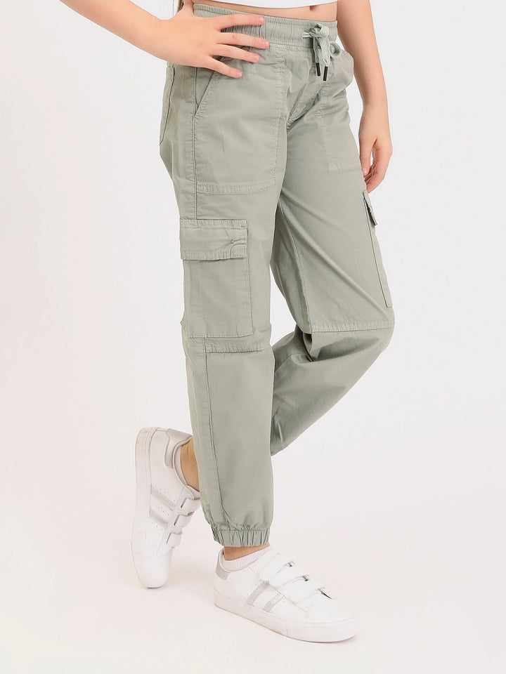 Pantalon cargo jogger ado fille – taille élastique, poches - JOG25GGBP71444MR1