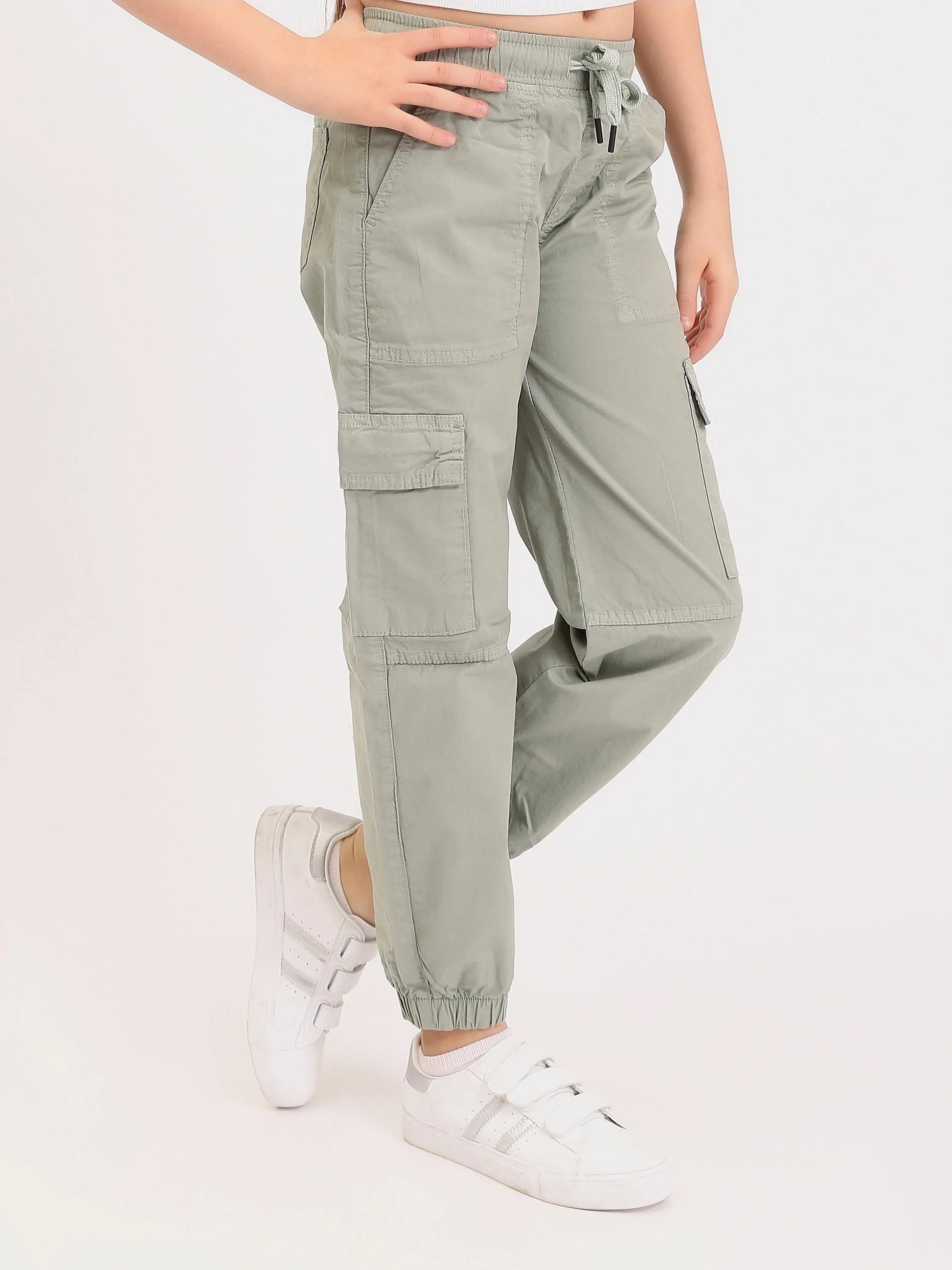 Pantalon cargo jogger ado fille – taille élastique, poches - JOG25GGBP71444MR1 - Justyol