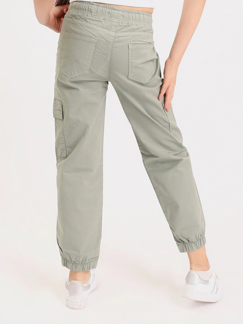 Pantalon cargo jogger ado fille – taille élastique, poches - JOG25GGBP71444MR1