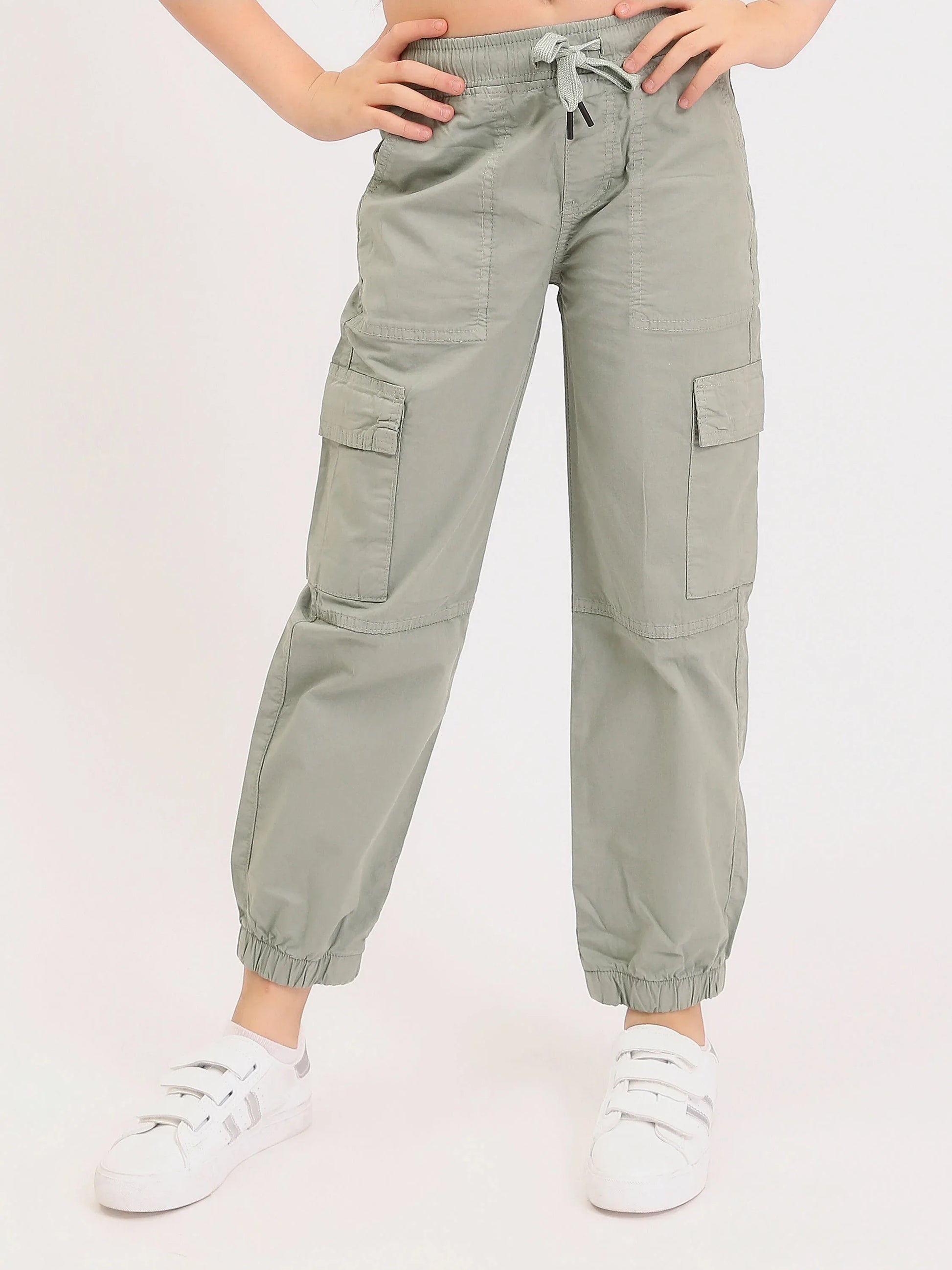 Pantalon cargo jogger ado fille – taille élastique, poches - JOG25GGBP71444MR1 - Justyol