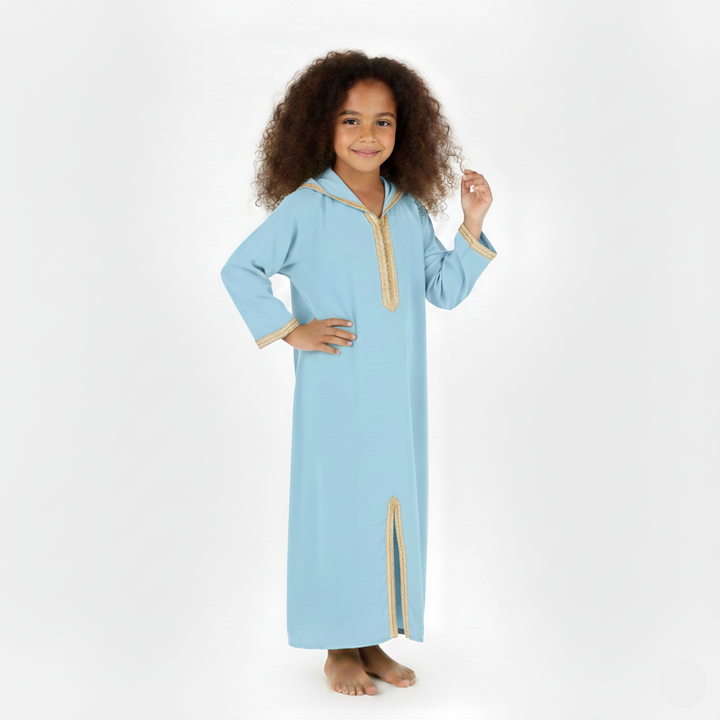 Jellaba Bleu ciel pour fille