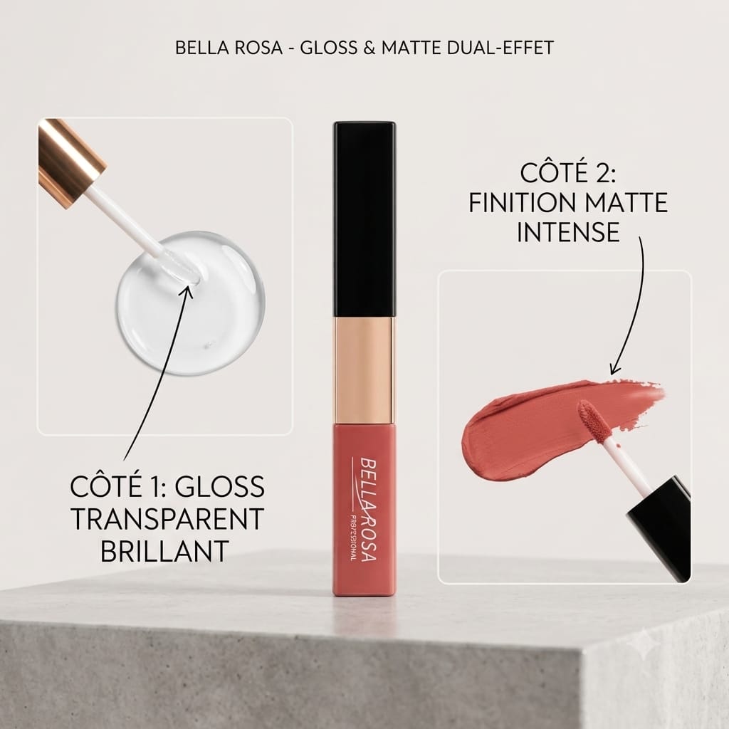 Pack 3 Trio Lèvres Élégance LIQUID LIPSTICK + LIP GLOSS – Double effet : Mat & Brillant - Longue tenue 16+ Couleurs hautement pigmentée