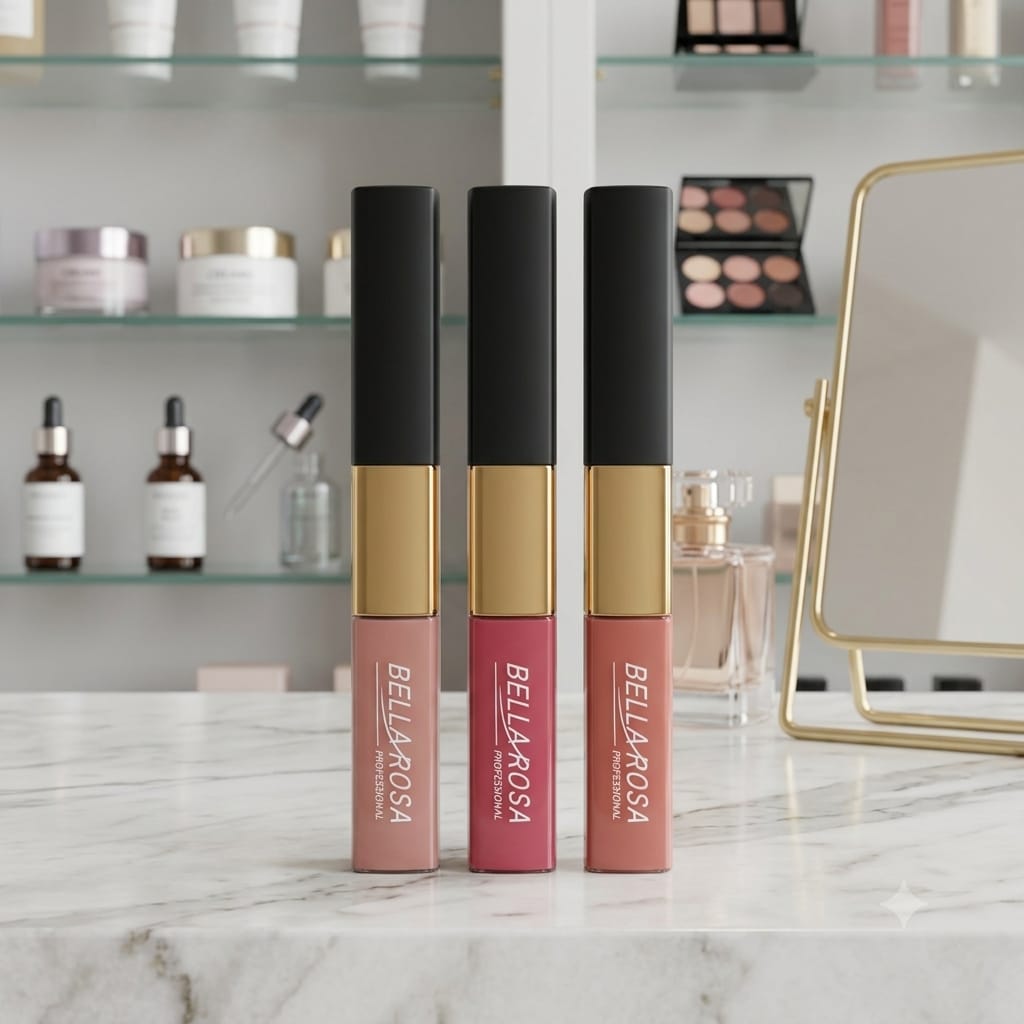 Pack 3 Trio Lèvres Élégance LIQUID LIPSTICK + LIP GLOSS – Double effet : Mat & Brillant - Longue tenue 16+ Couleurs hautement pigmentée