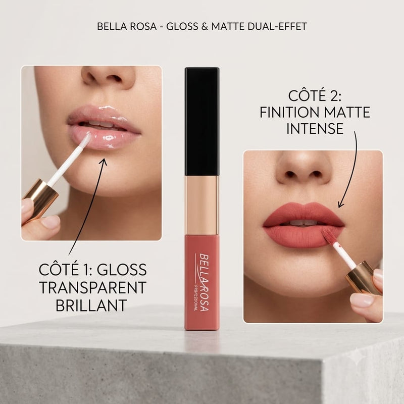Pack 3 Trio Lèvres Élégance LIQUID LIPSTICK + LIP GLOSS – Double effet : Mat & Brillant - Longue tenue 16+ Couleurs hautement pigmentée