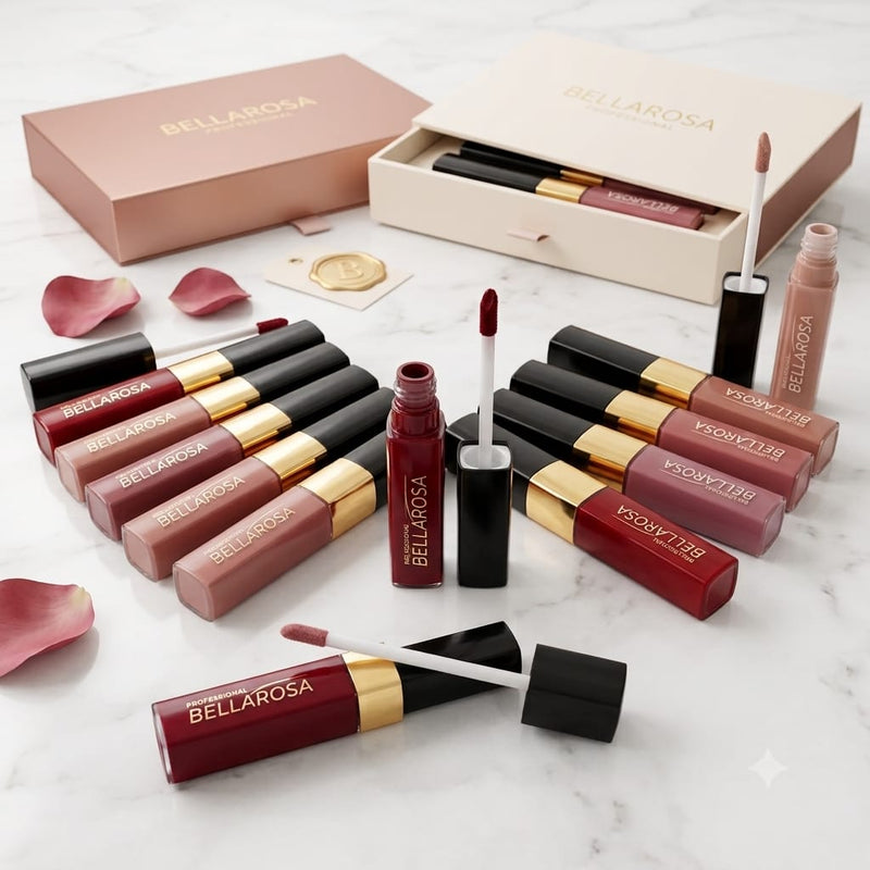 Pack 3 Trio Lèvres Élégance LIQUID LIPSTICK + LIP GLOSS – Double effet : Mat & Brillant - Longue tenue 16+ Couleurs hautement pigmentée