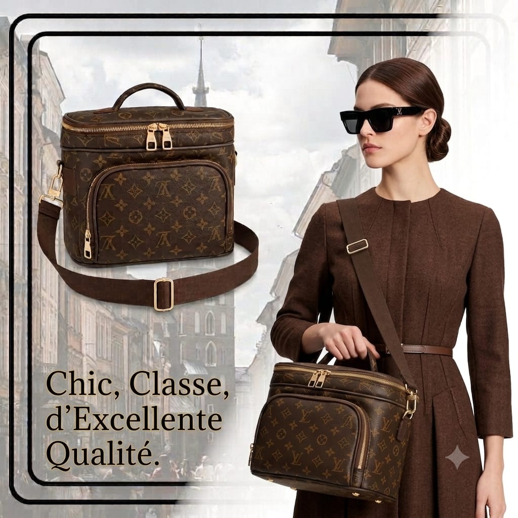 Sac marron avec bandoulière MULTIFONCTIONNEL pour femme – Style élégant CHIC