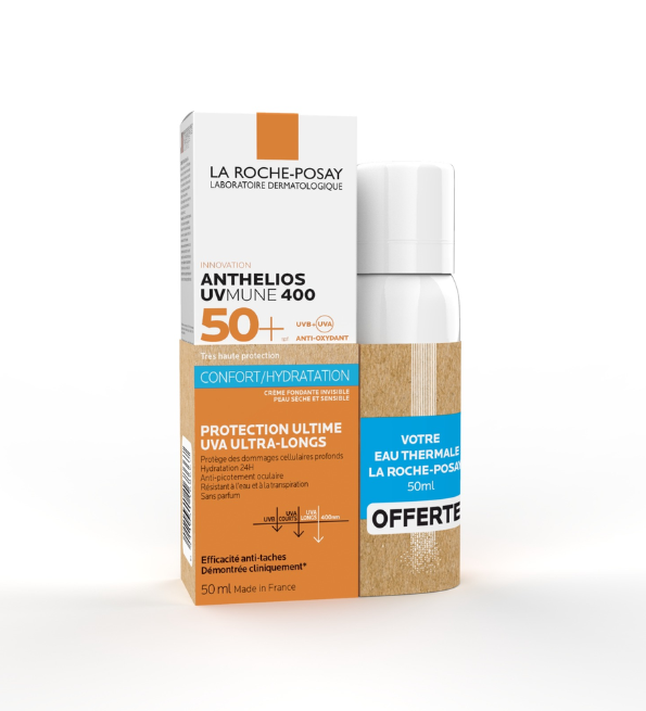 La Roche Posay Anthelios Creme Fondante UVMUNE 400 50ml + Eau Thermale 50ml Offerte