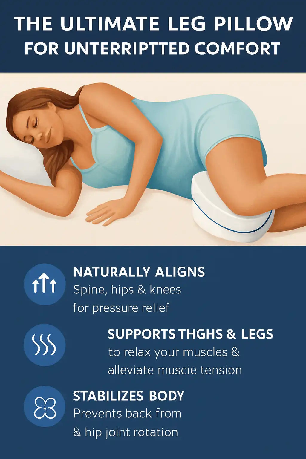 Le coussin genoux qui aligne—et soulage