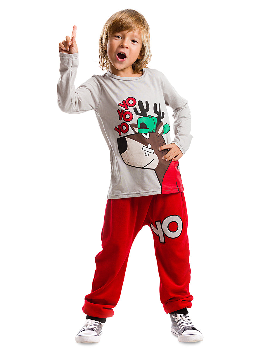 <tc>Yo yo yo ensemble t-shirt et pantalon en velours pour garçon</tc>