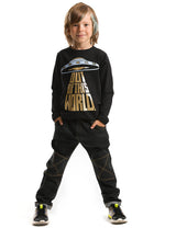 <tc>Ensemble t-shirt et pantalon en denim pour garçon UFO.</tc>