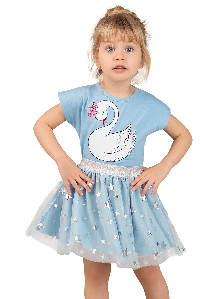 <tc>Robe en tulle pour fille "Cygne Étoilé"</tc>