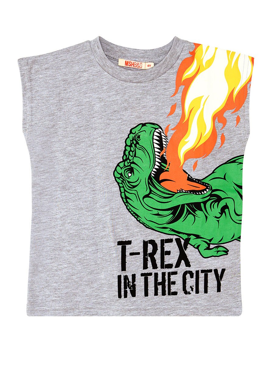t - rex alev erkek çocuk t-shirt şort takim - Justyol