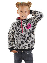 <tc>Sweatshirt en peluche pour fille avec motif léopard</tc>