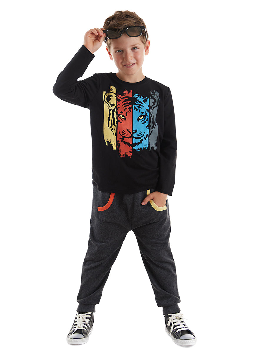 <tc>ensemble t-shirt et pantalon tigre pour garçon</tc>