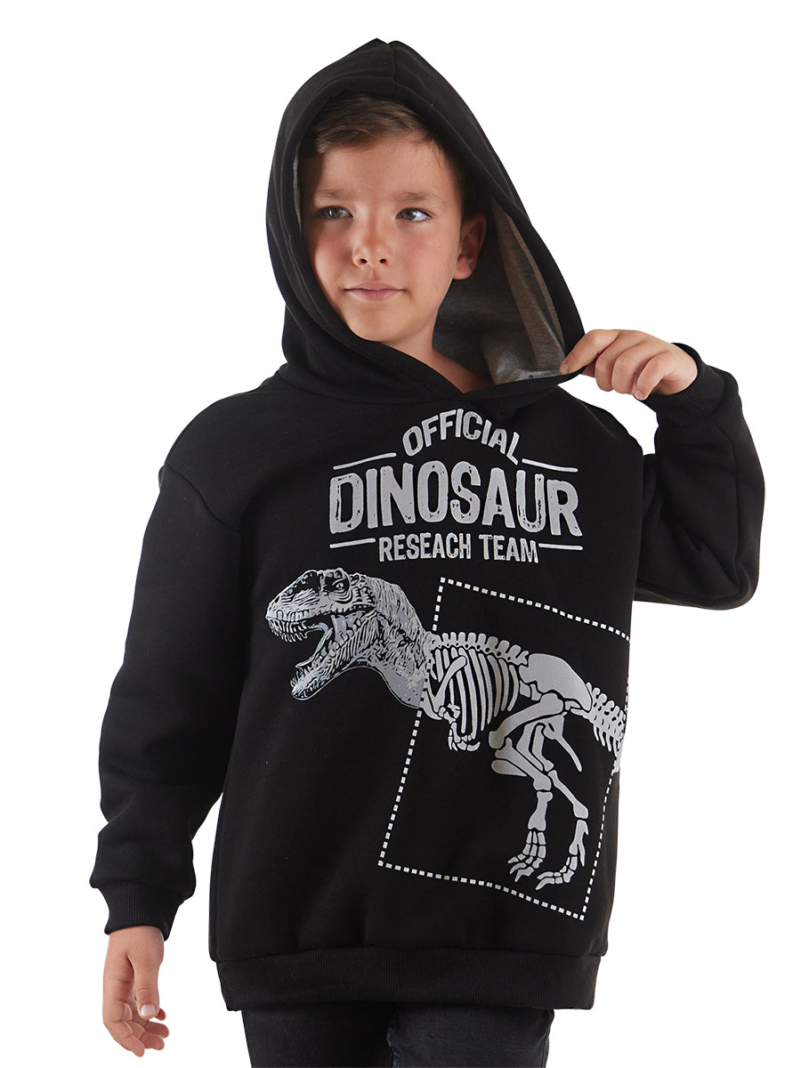 <tc>Sweatshirt pour garçon avec motif de recherche de dinosaures</tc>