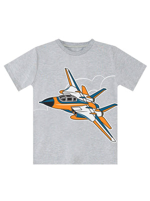 uçak erkek çocuk t-shirt kamuflaj şort takim - Justyol