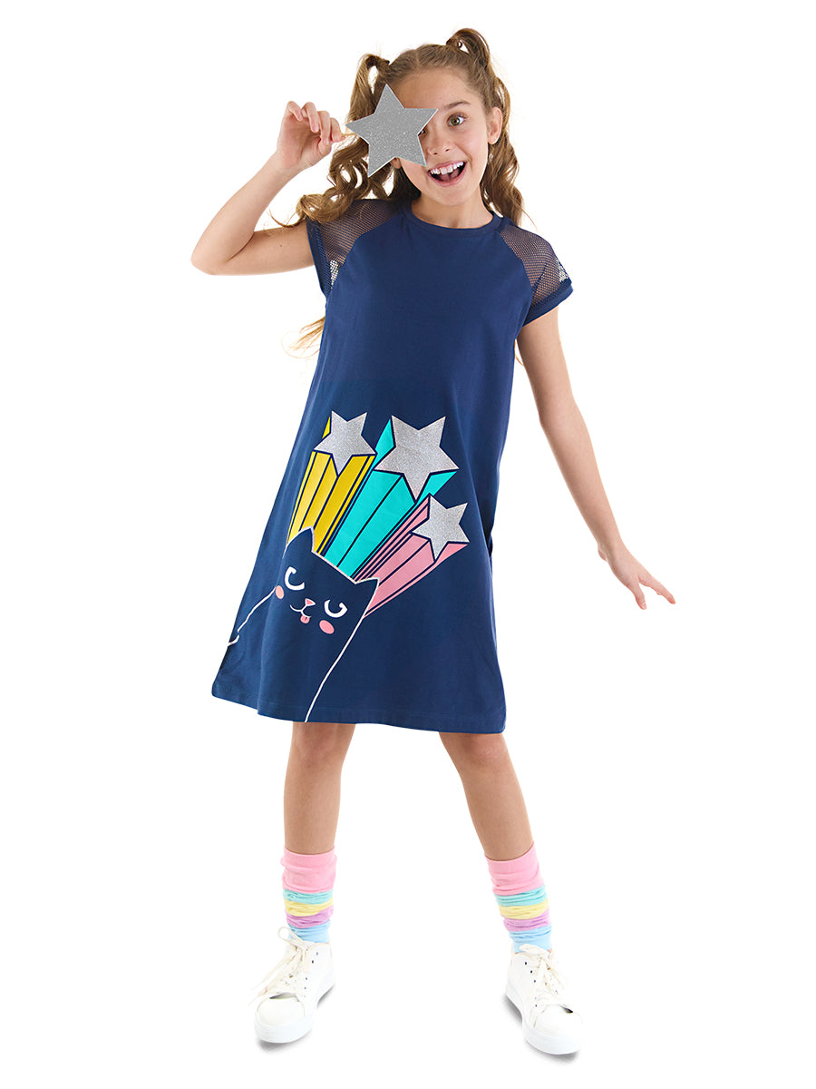 <tc>Robe pour fille "Chat Malin"</tc>