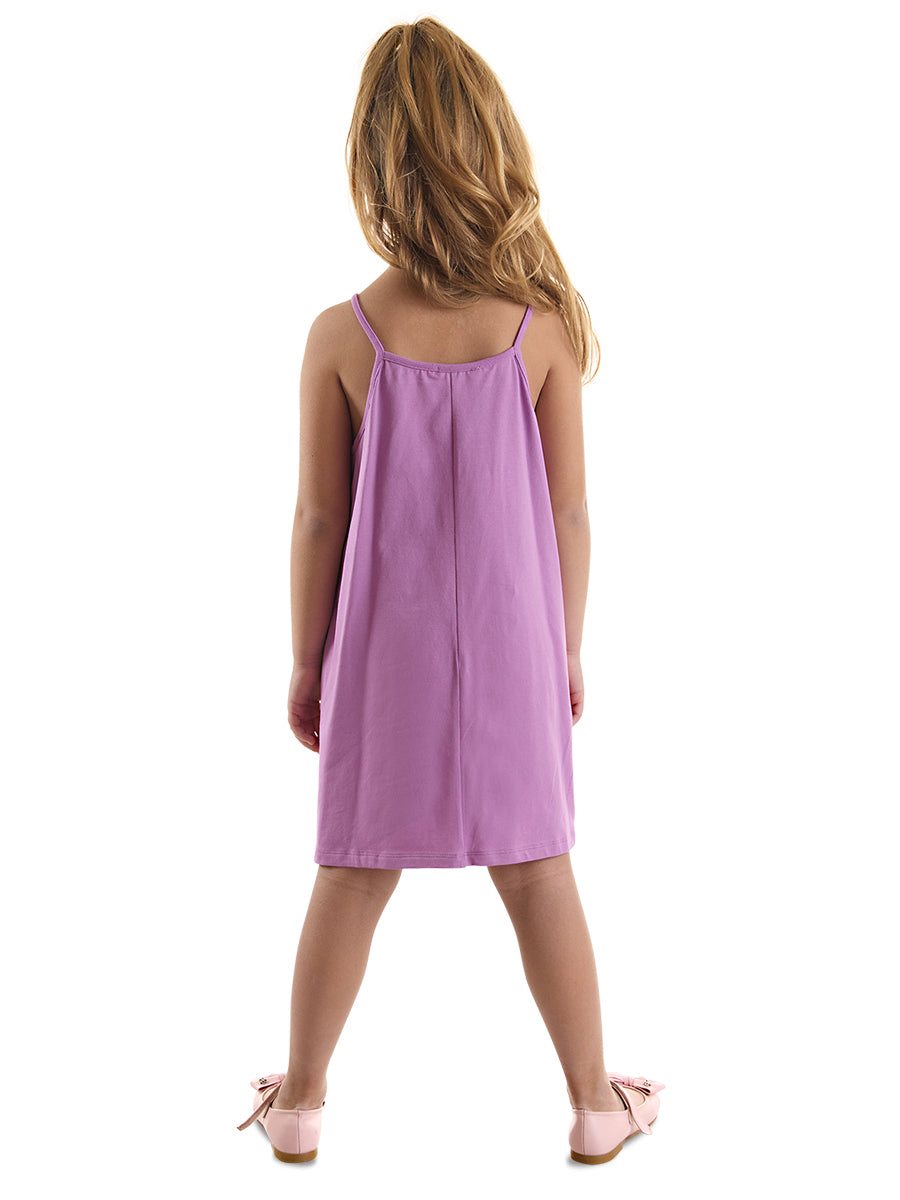 <tc>robe lilas pour fille avec volants</tc>