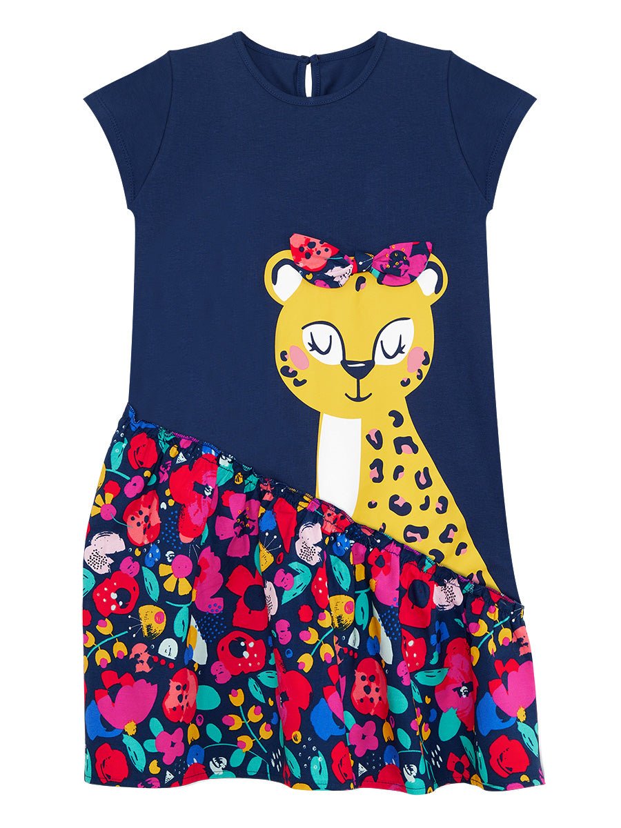 süslü leo kiz çocuk elbise - Justyol