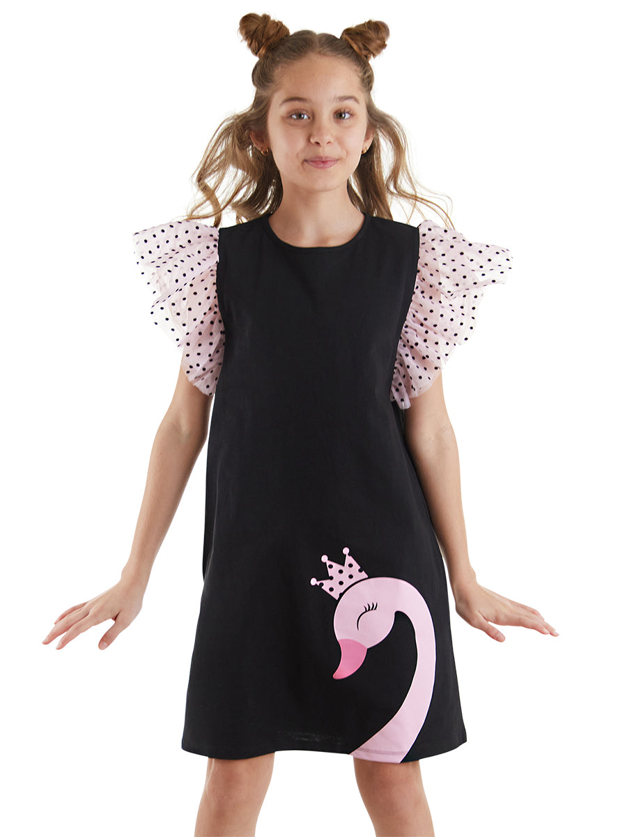 <tc>Robe en tulle pour fille "Cygne Élégant"</tc>