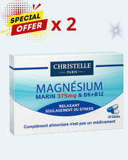 Magnésium PACK 2 boites, Relaxation, Soutien Sommeil & Équilibre, stress fatigue, une gélule par jour dosage 100% apport journalier
