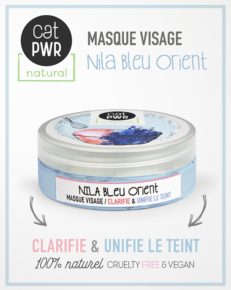 NILA BLEU ORIENT Masque Visage Eclaircissant + Unifie le Teint  | UrbanK URBANK