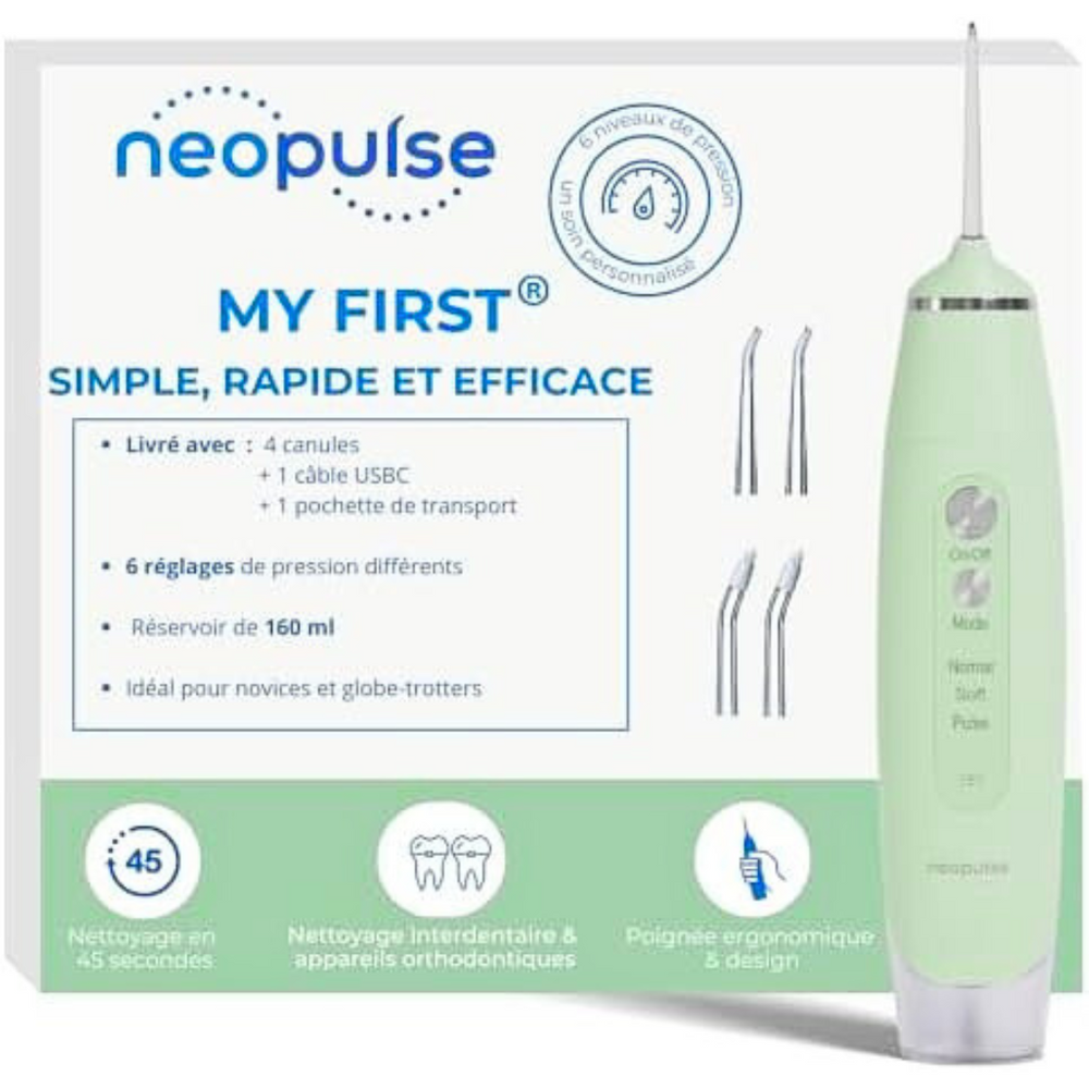 نيو بالس NP3 My First أخضر – جهاز تنظيف الأسنان بالماء للعناية اليومية بالفم