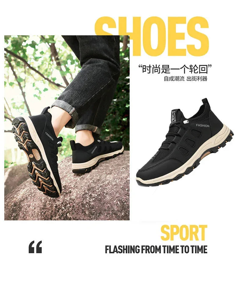 Chaussures de Randonnée Homme – Sneakers Respirantes et Légères, Chaussures de Marche Extérieures pour l’Été, Confort et Stabilité