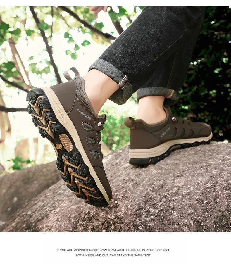 Chaussures de Randonnée Homme – Sneakers Respirantes et Légères, Chaussures de Marche Extérieures pour l’Été, Confort et Stabilité