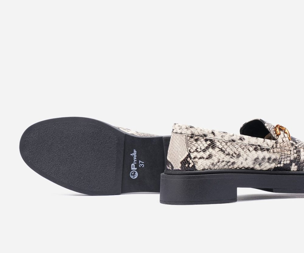 Mocassins effet serpent à semelle épaisse – op200