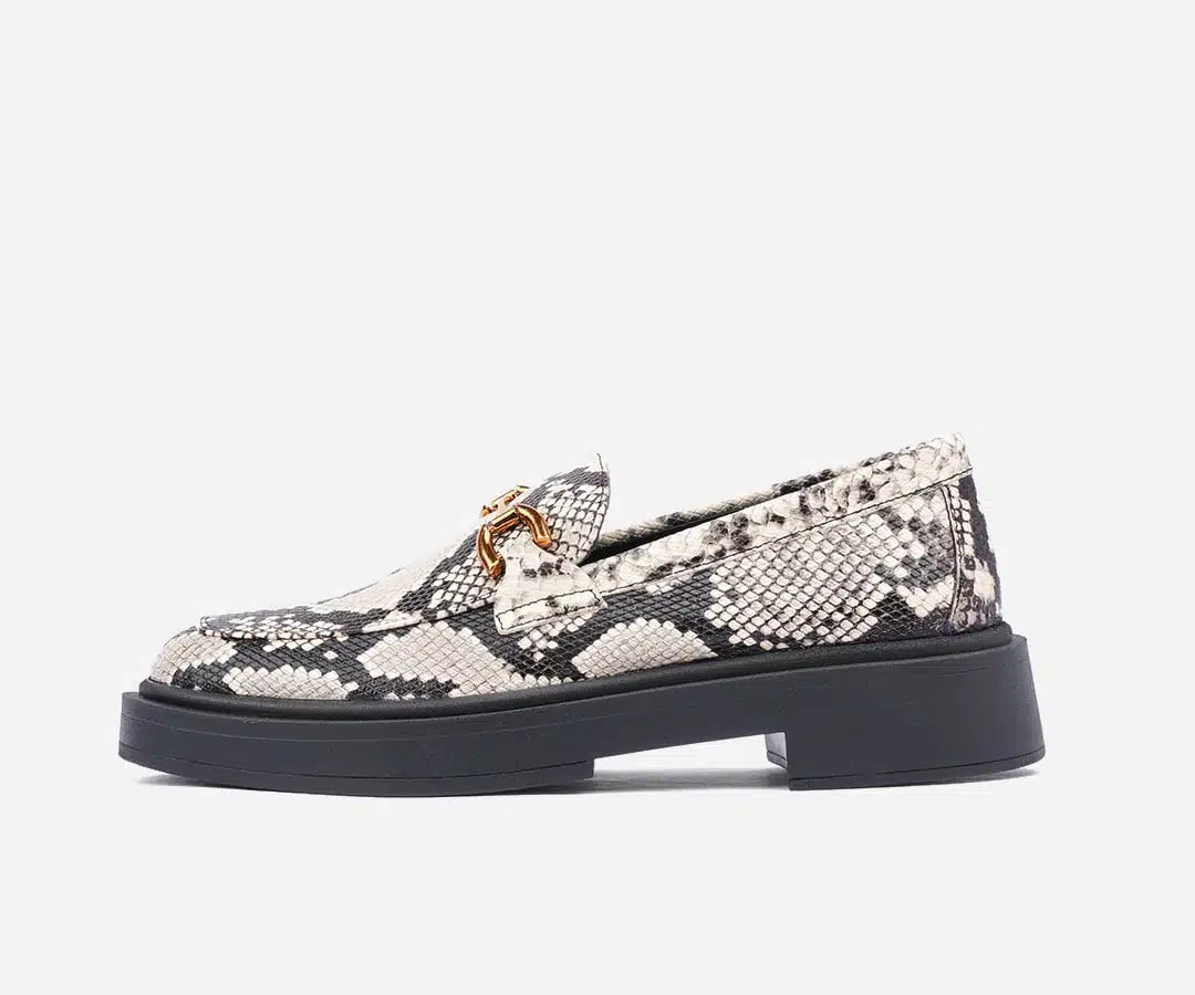 Mocassins effet serpent à semelle épaisse – op200