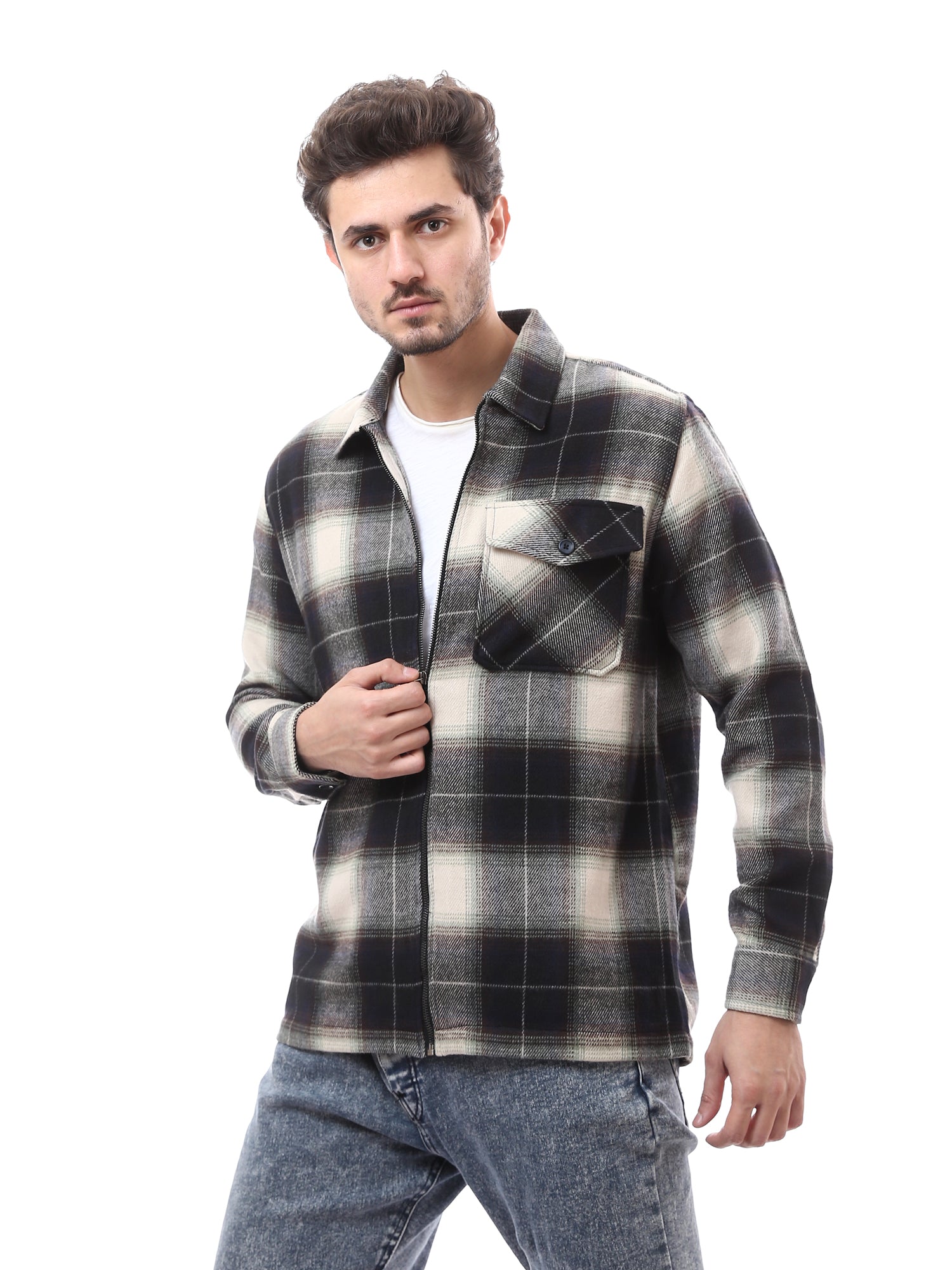 Chemise à carreaux pour homme, style décontracté et moderne - OSH23ACCR19787TM1