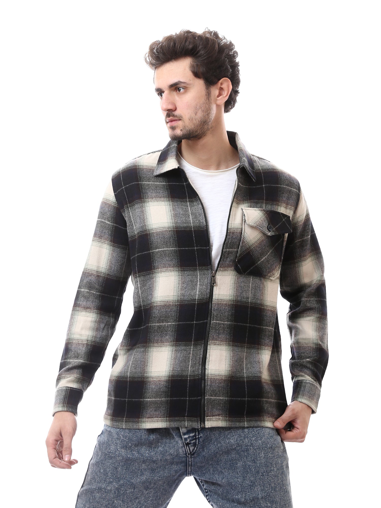 Chemise à carreaux pour homme, style décontracté et moderne - OSH23ACCR19787TM1