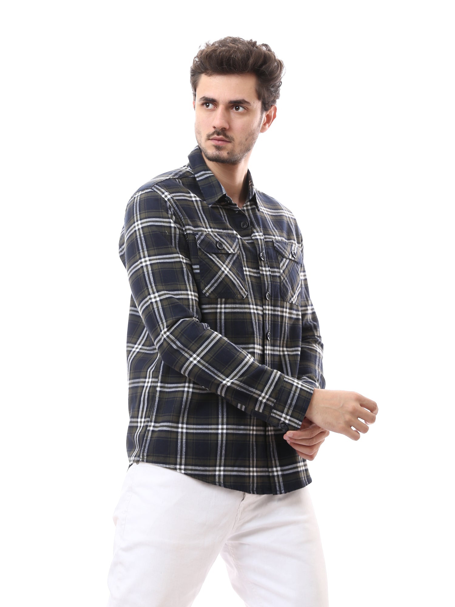 Chemise homme à carreaux classique et élégante, coupe oversize – OSH23ACCR19789TM1