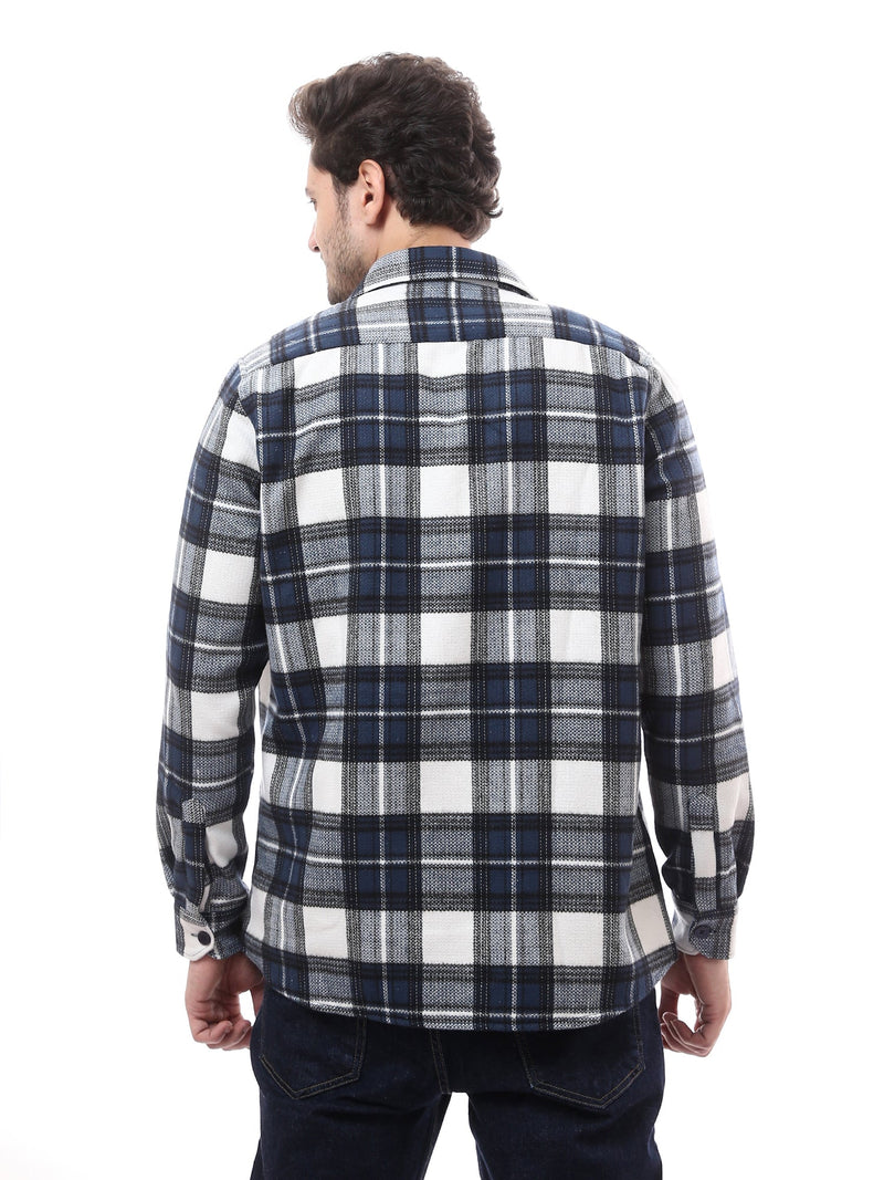 Blazer pour homme à motif carreaux au design moderne - OSH23ACCR19837TM1