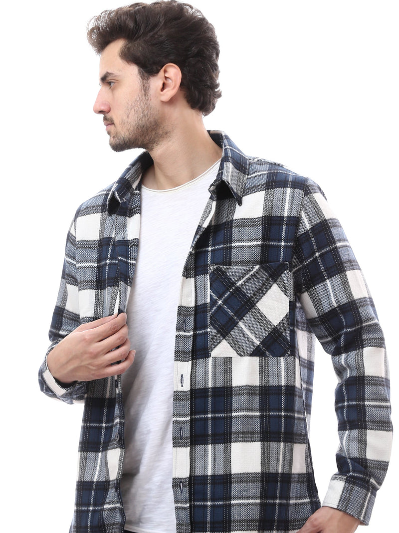 Blazer pour homme à motif carreaux au design moderne - OSH23ACCR19837TM1