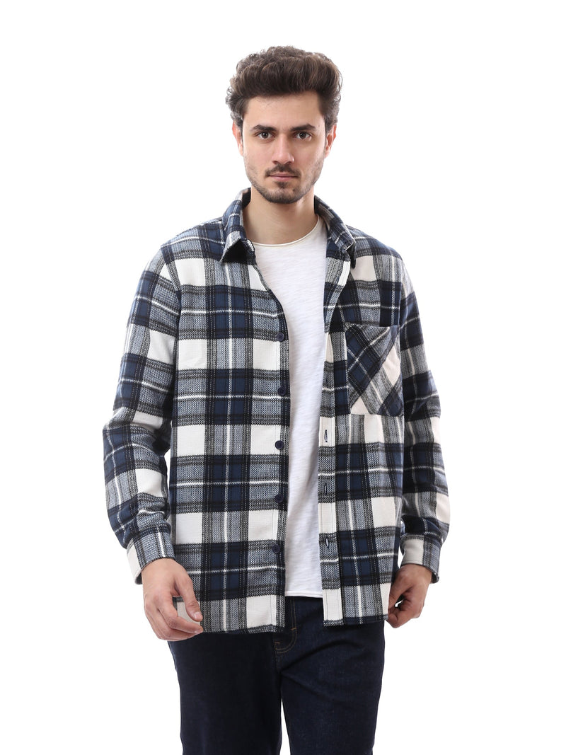 Blazer pour homme à motif carreaux au design moderne - OSH23ACCR19837TM1