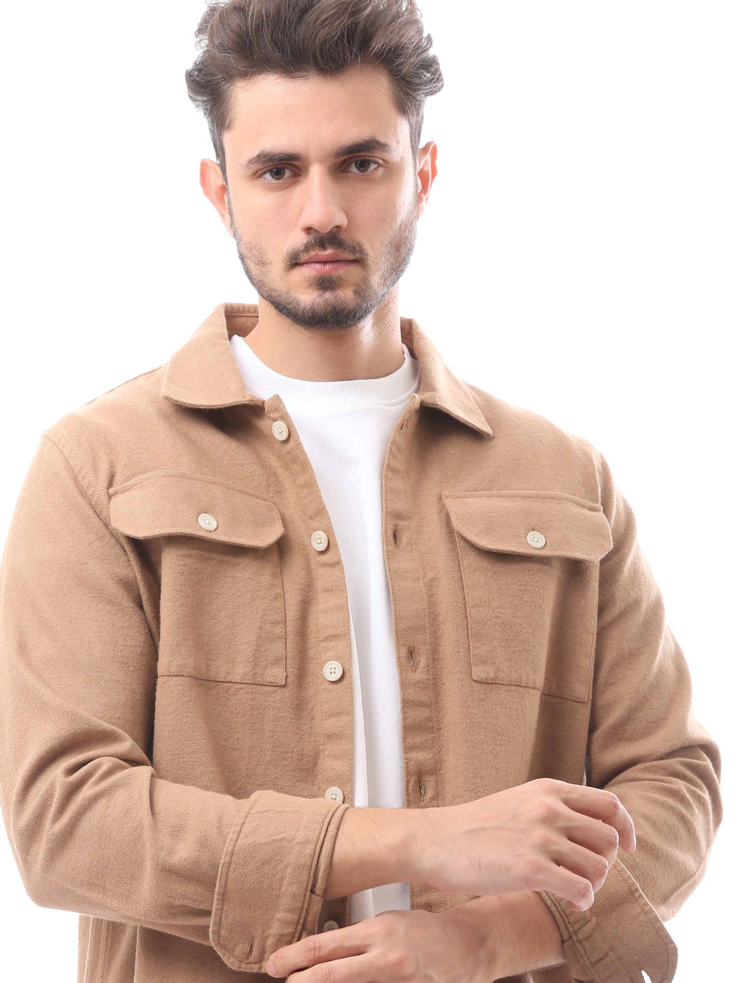 Chemise pour homme à motifs au design moderne avec des boutons frontaux - OSH23AECR19826TM1