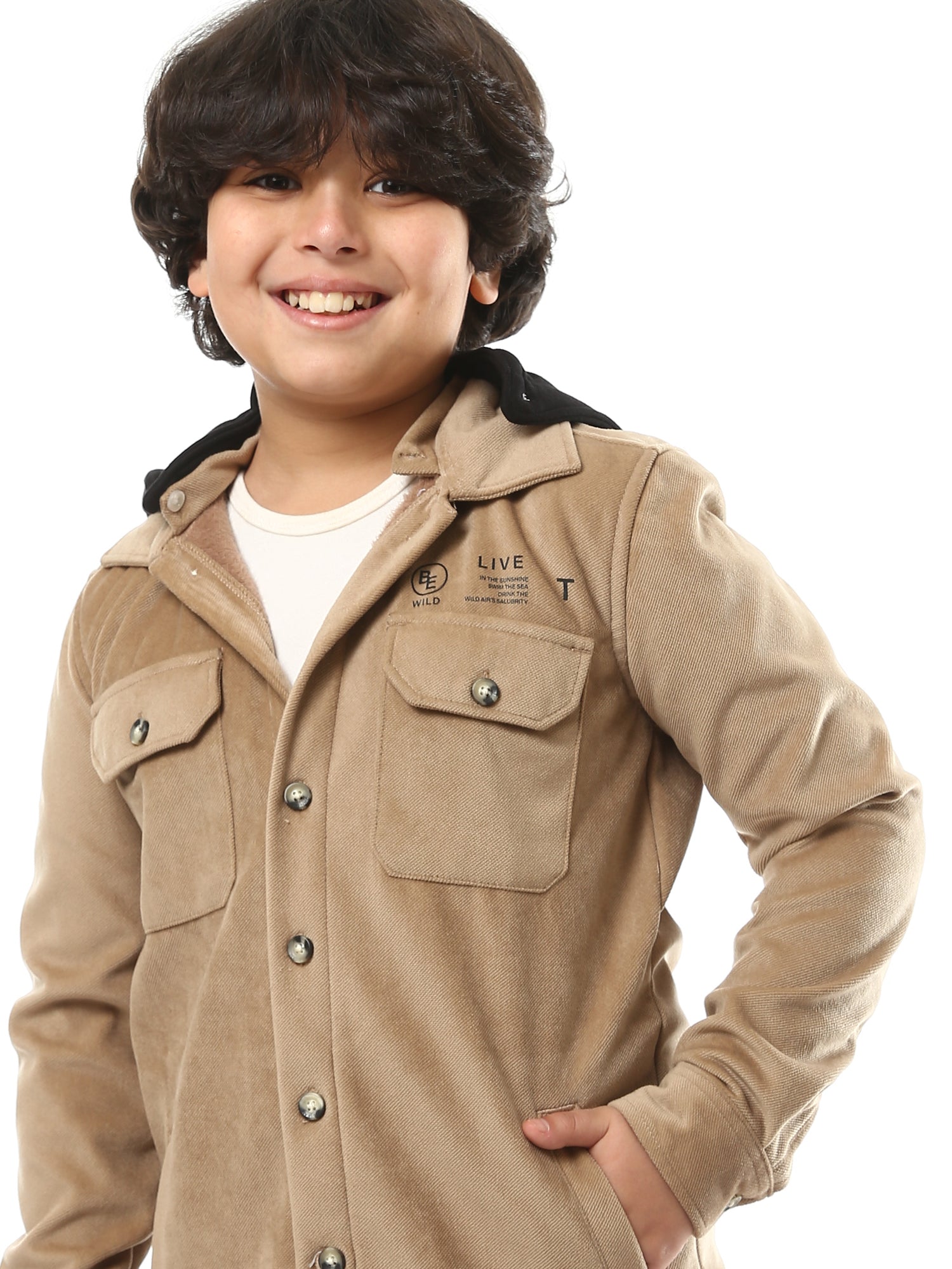 Veste d’hiver enfant moderne avec poches et boutons - OSH23AECR19852TB1