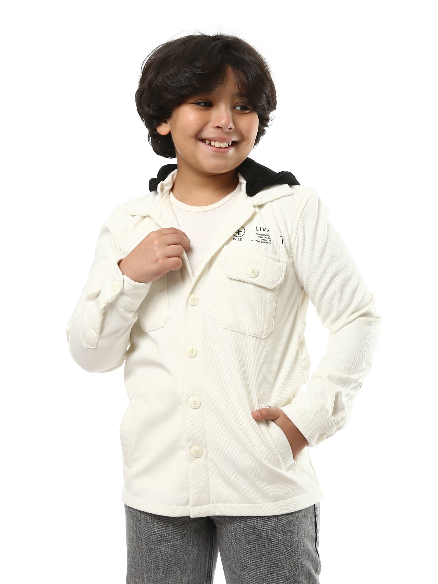 Veste d'hiver pour enfants au design moderne avec poches et boutons - OSH23AECR19852TB1