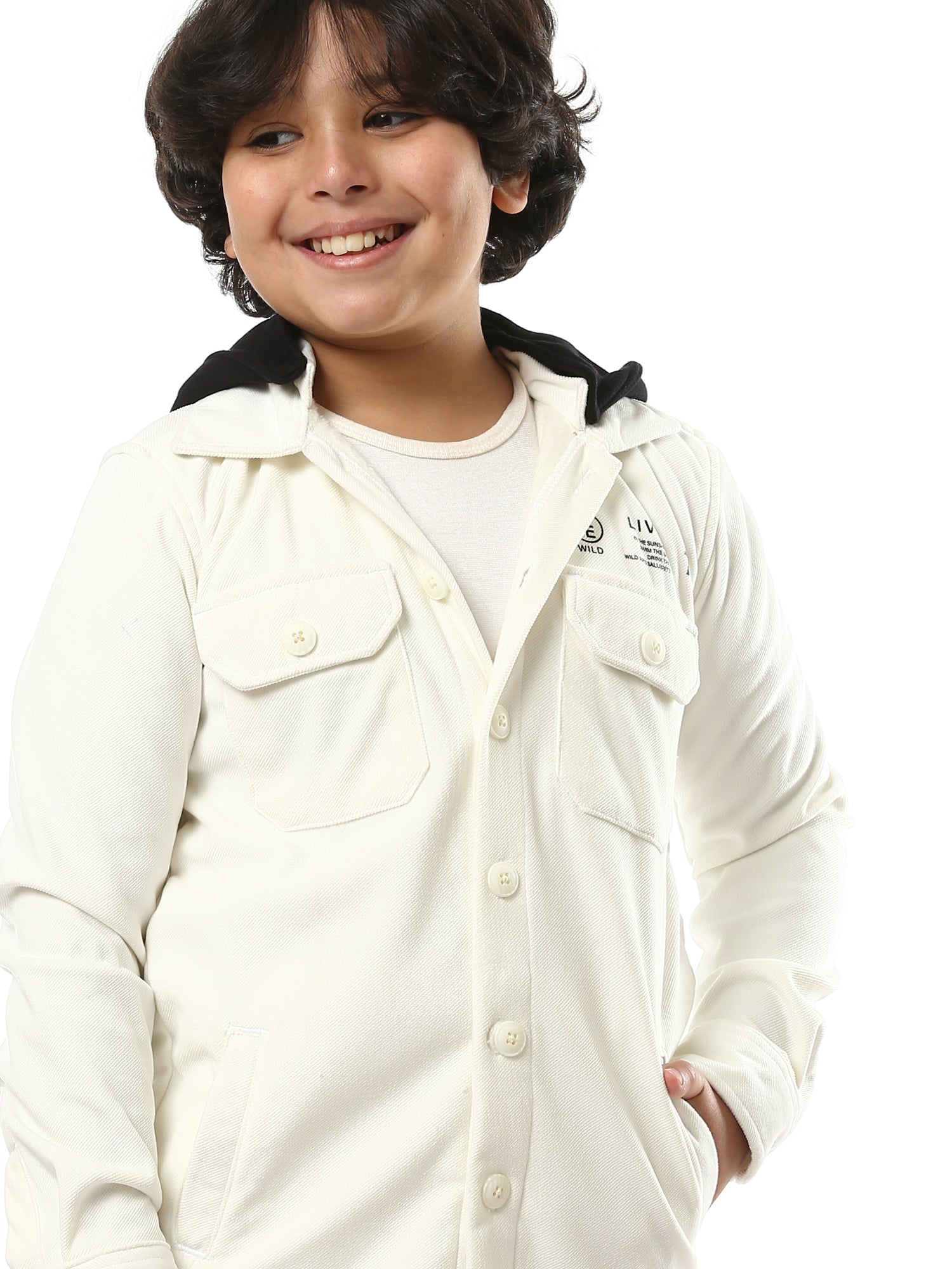 Veste d'hiver pour enfants au design moderne avec poches et boutons - OSH23AECR19852TB1