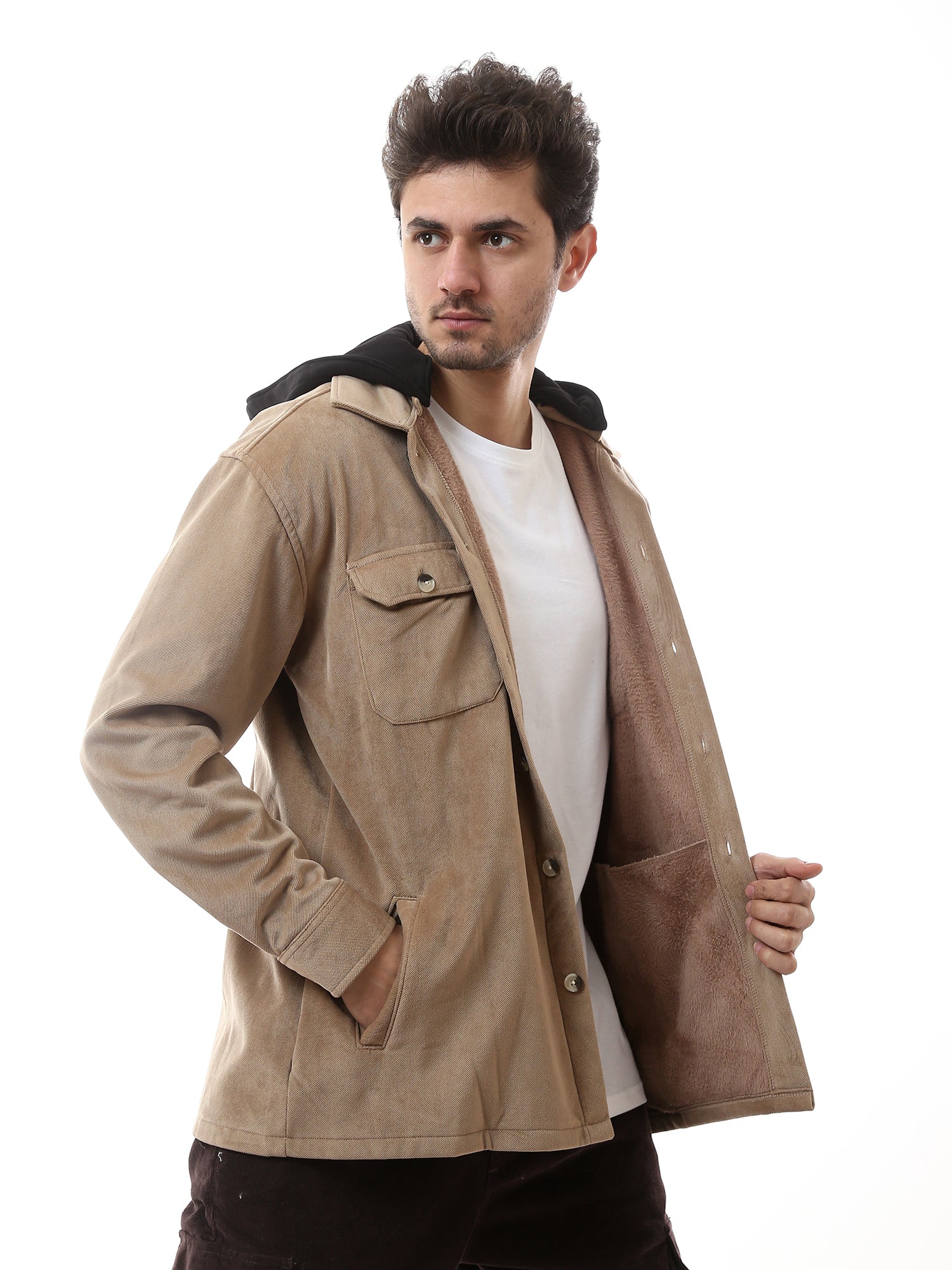 Veste Homme Moderne avec Capuche Amovible – Confort et Style pour Tous les Jours - OSH23AECR19852TM1