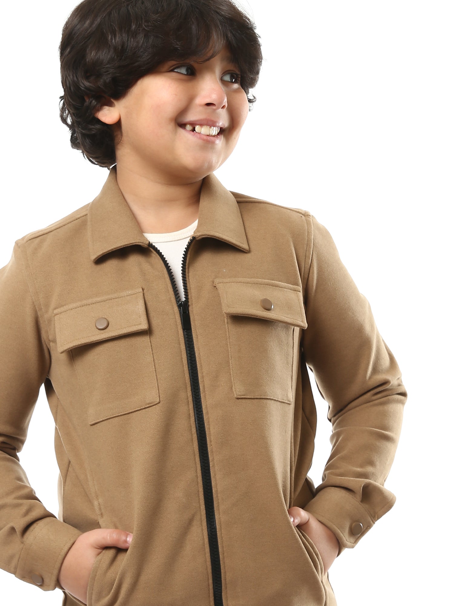 Veste Garçon Élégante avec Fermeture Éclair – Confort et Style Moderne pour le Quotidien - OSH23APCR19807TB1