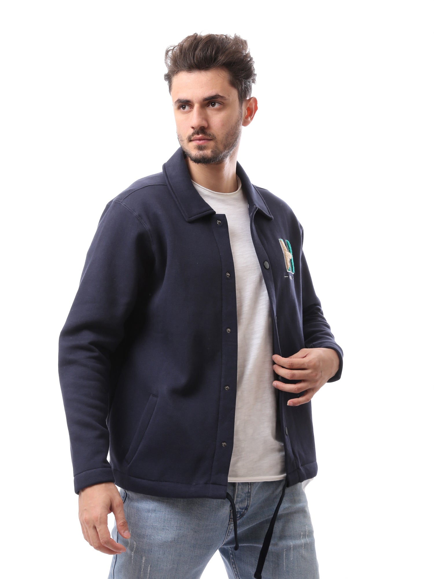 Veste pour homme de sport avec imprimé lettre H – Design moderne et confortable - OSH23APCR19834TM1