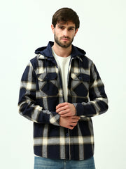 Surchemise homme à carreaux avec capuche – Style casual & urbain - OSH25WCCD19101TM1