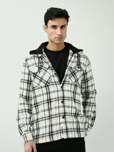 Veste Chemise à Carreaux Homme avec Capuche - Confort et Style Urbain - OSH25WCCD19116TM1