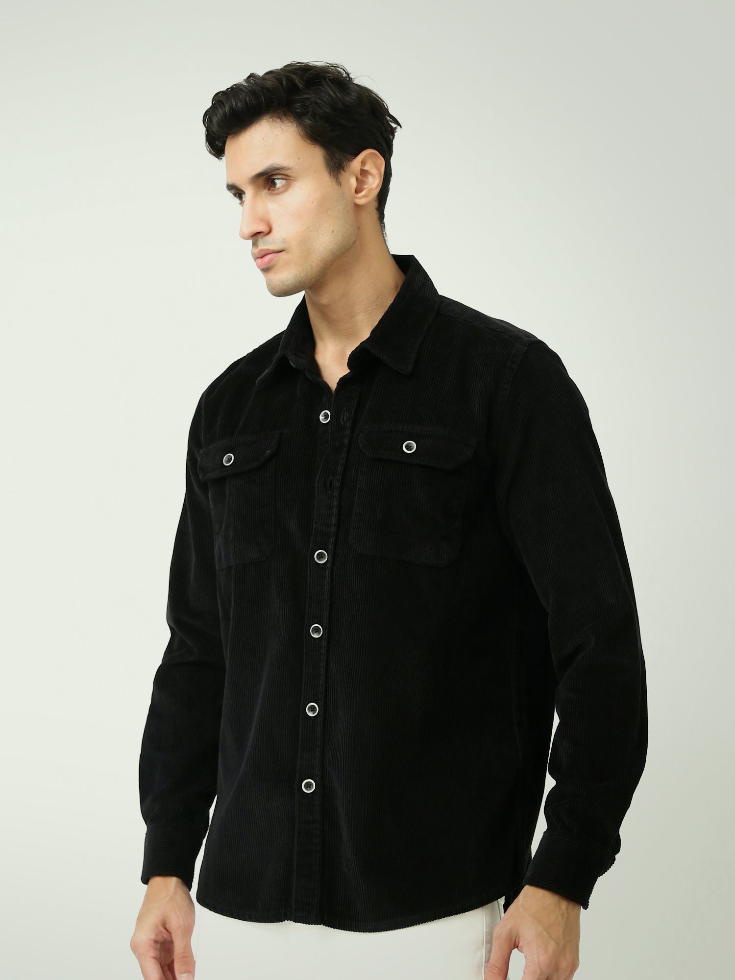 Chemise Homme en Corduroy – Élégance et Confort avec Design Classique et Pratique - OSH25WEUR19131TM1
