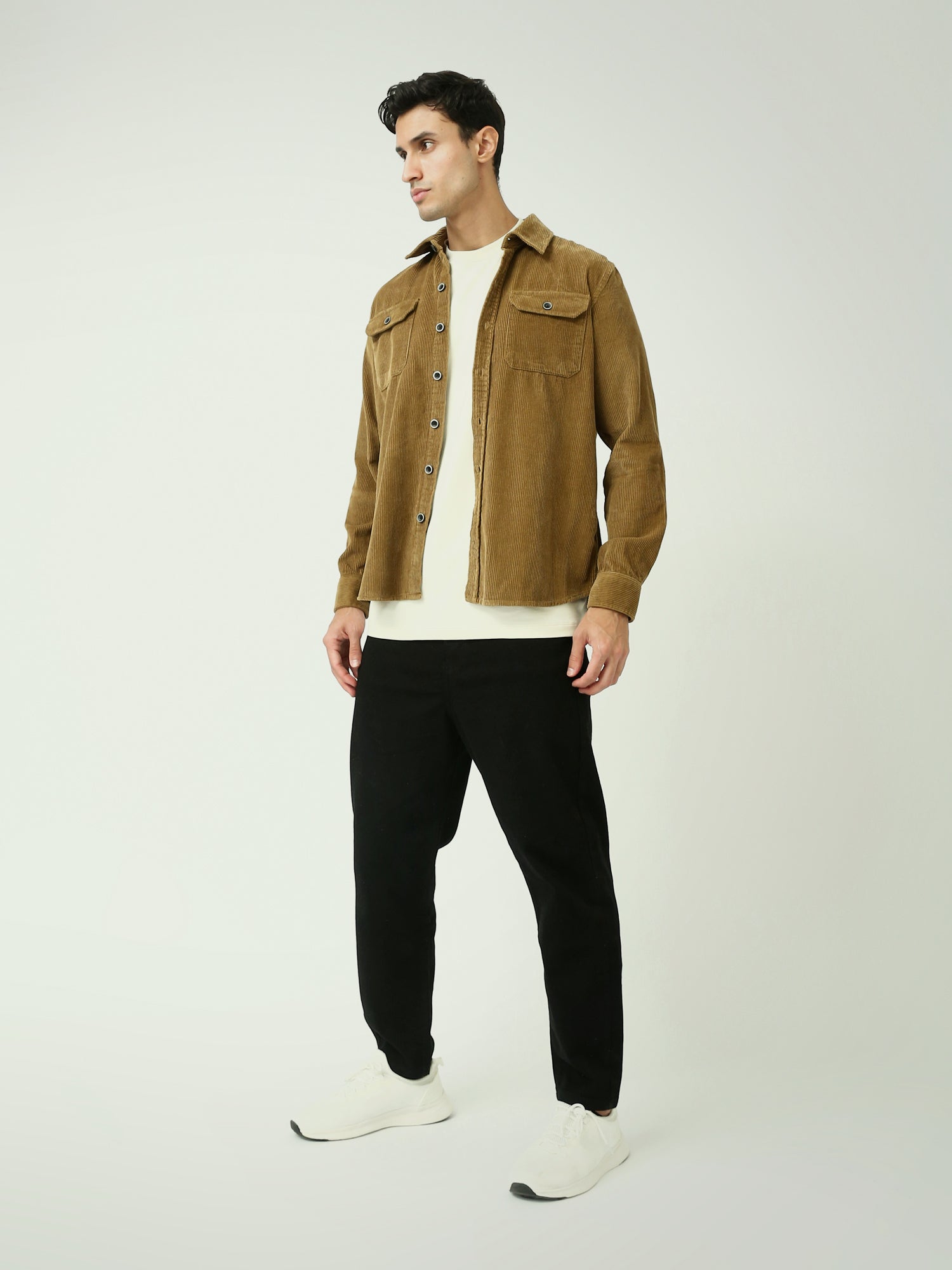 Chemise Homme en Corduroy – Élégance et Confort avec Design Classique et Pratique - OSH25WEUR19131TM1