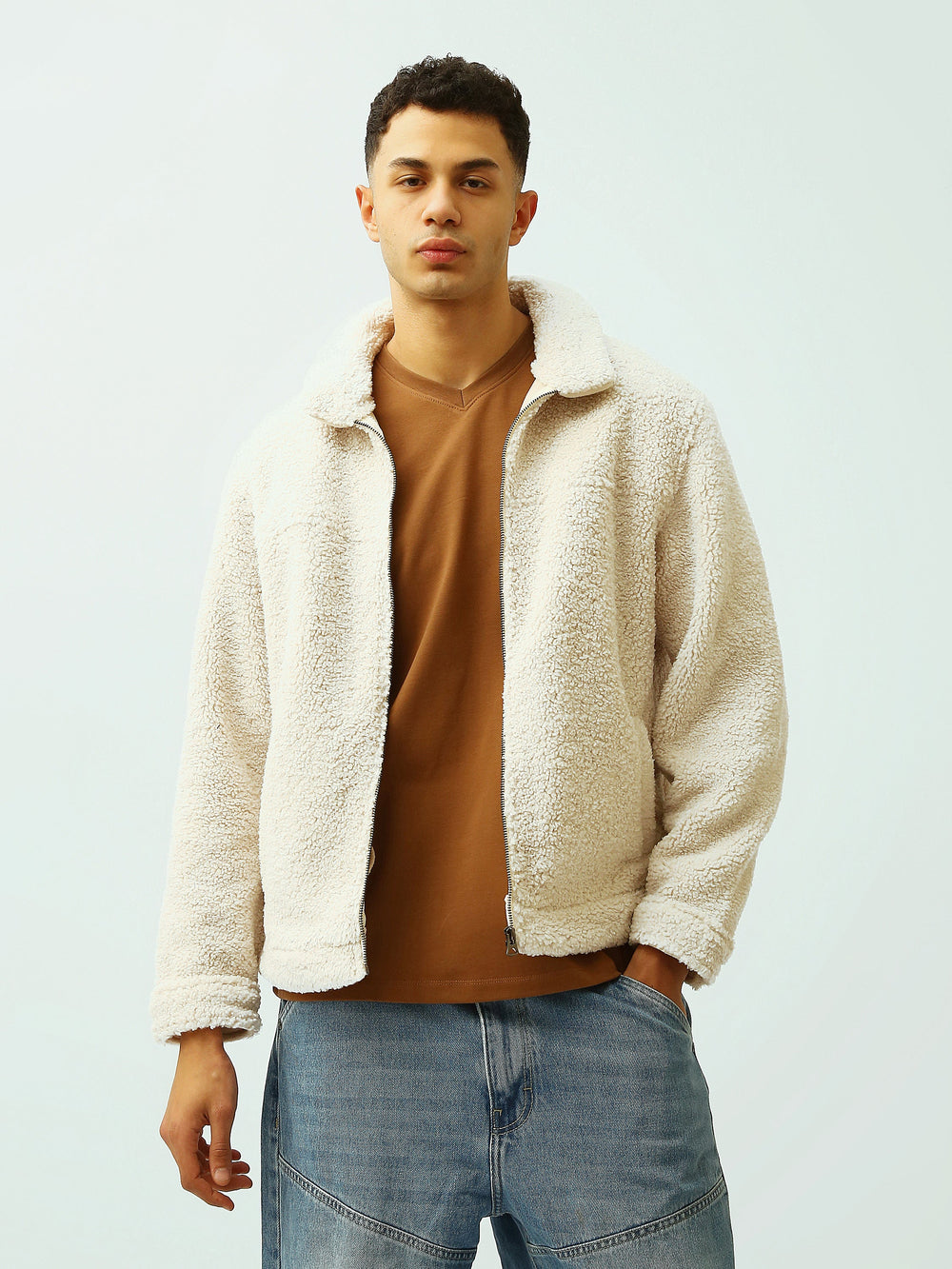 Veste Homme en Polaire Sherpa à Col Rabattu – Style Casual - OSH26WESR19207TM1