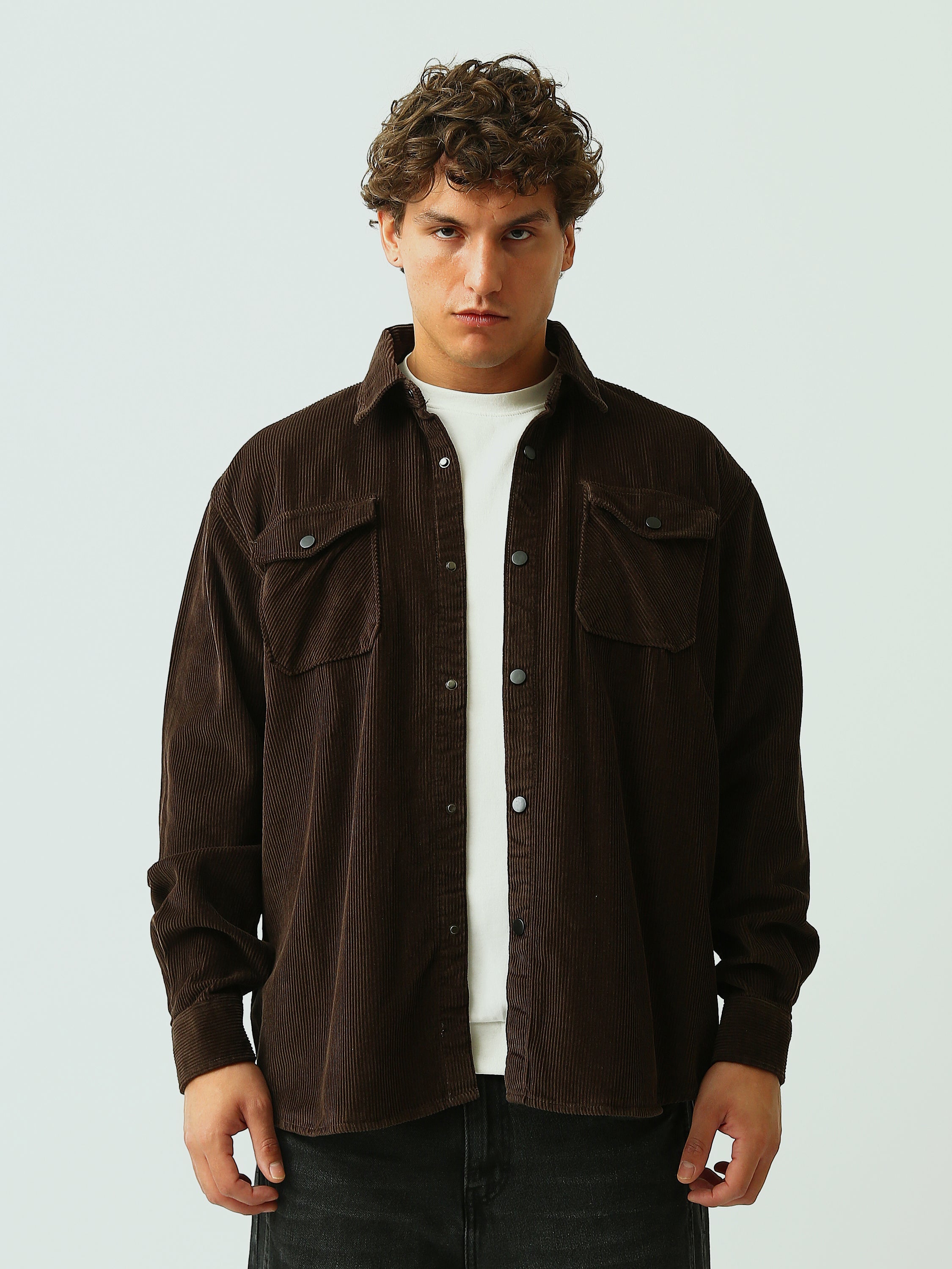 Surchemise homme en velours côtelé – Élégance casual et confort moderne - OSH26WJUR19211TM1